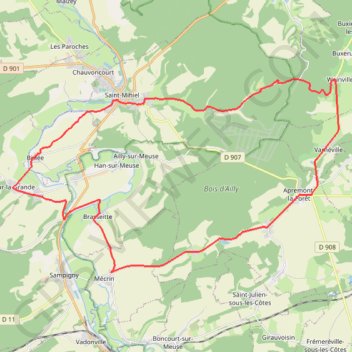 Itinéraire Aux portes du Parc Naturel Régional de Lorraine - Saint-Mihiel, distance, dénivelé, altitude, carte, profil, trace GPS