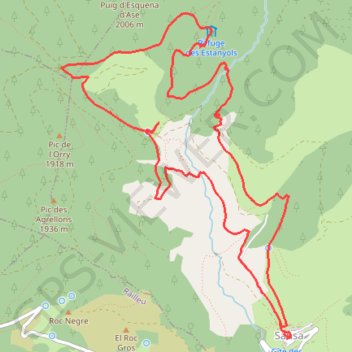 Itinéraire Le Refuge des Estagnols depuis Sansa, distance, dénivelé, altitude, carte, profil, trace GPS