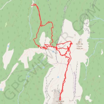 Itinéraire Som (Petit et Grand) depuis la Ruchère (Chartreuse), distance, dénivelé, altitude, carte, profil, trace GPS