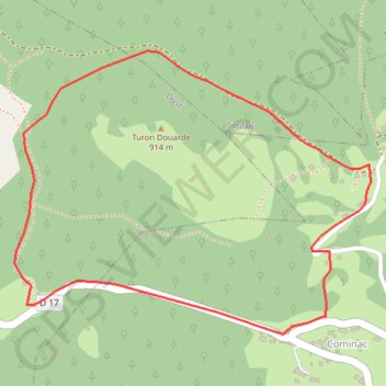 Itinéraire Le tour du Turon d'Ouarde, distance, dénivelé, altitude, carte, profil, trace GPS