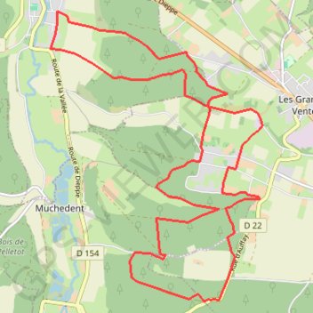 Itinéraire Torcy le Grand- Les Brehoulles, distance, dénivelé, altitude, carte, profil, trace GPS