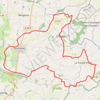 Itinéraire Vallée de la Sée - Moulins, Couverts et Poteries, distance, dénivelé, altitude, carte, profil, trace GPS